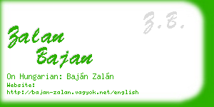 zalan bajan business card