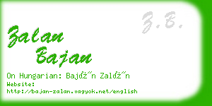 zalan bajan business card